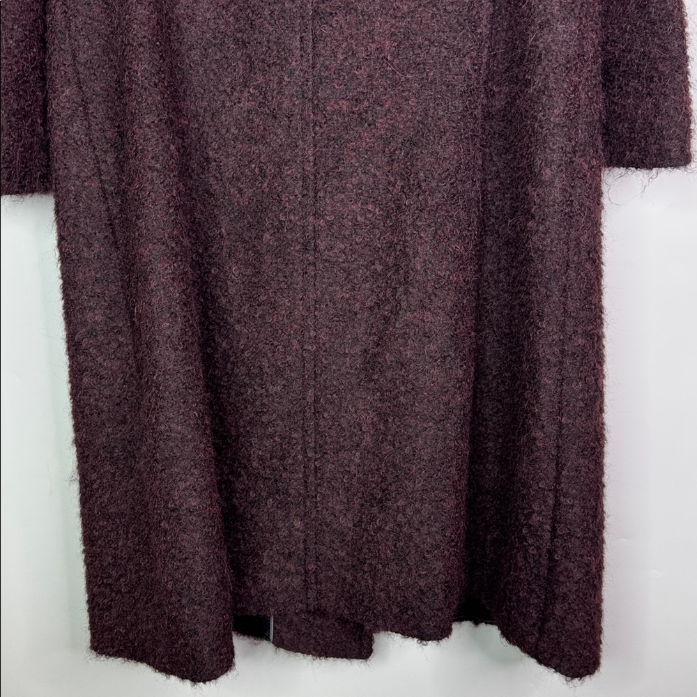 Hilary Radley Alpaca Wool Purple Long Button Peacoat Size 6 - Picture 7 of 11